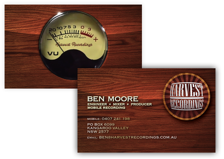 Harvest Recordings Business Card